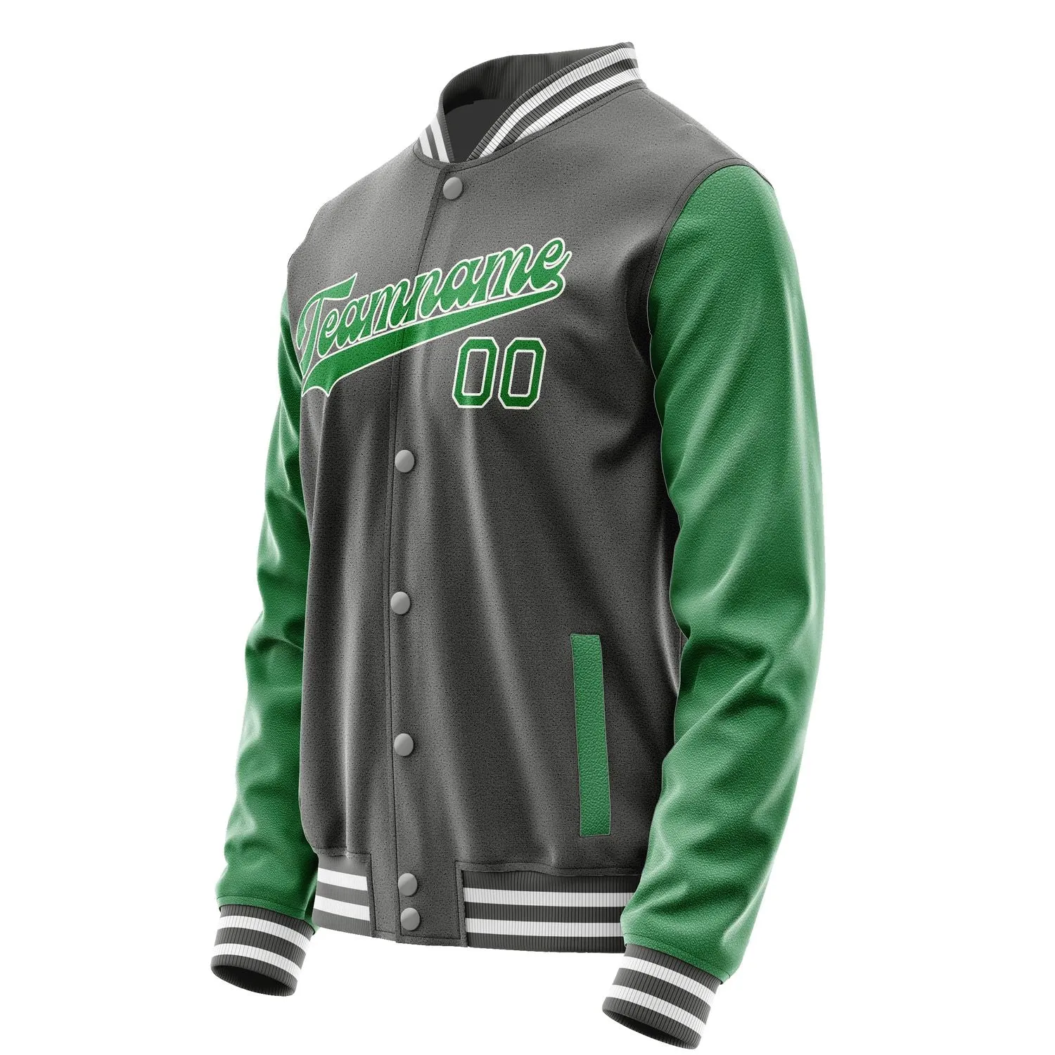 Custom Dark Grey Emerald Green Jacket sold by Tailorly product image thumbnail 2