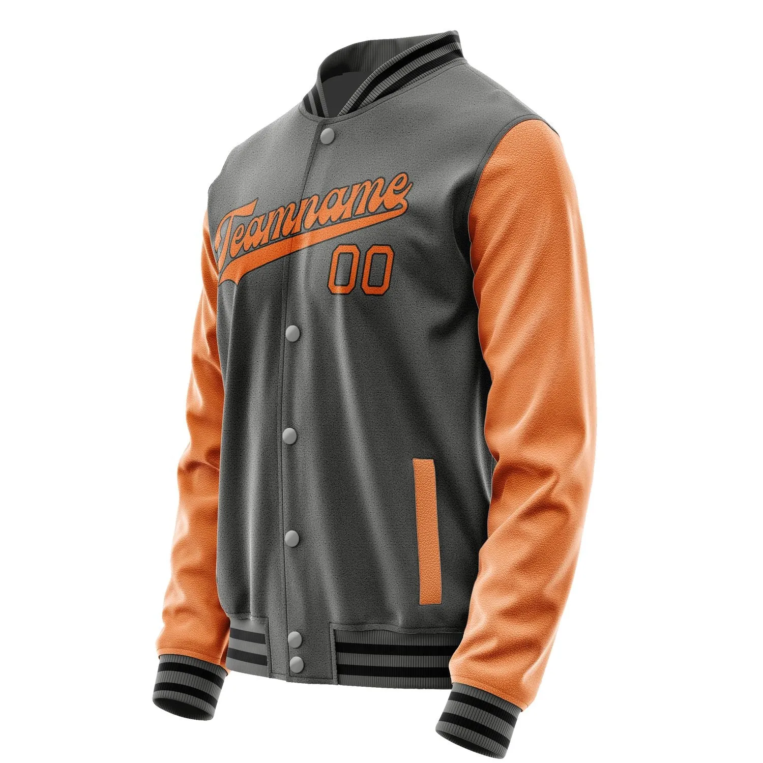 Custom Dark Grey Orange Jacket sold by Tailorly product image thumbnail 2
