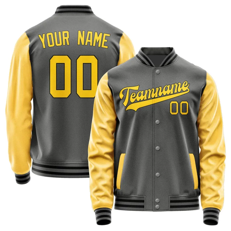 Custom Dark Grey Gold Jacket sold by Tailorly