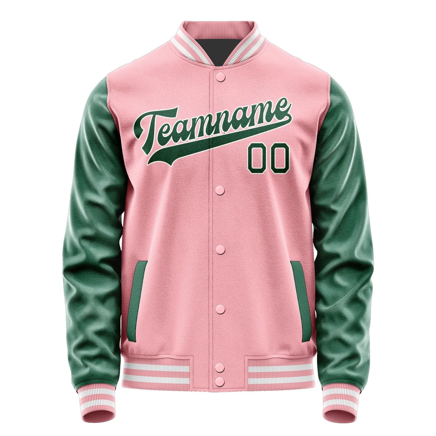 Custom Light Pink Green Jacket sold by Tailorly product image thumbnail 4
