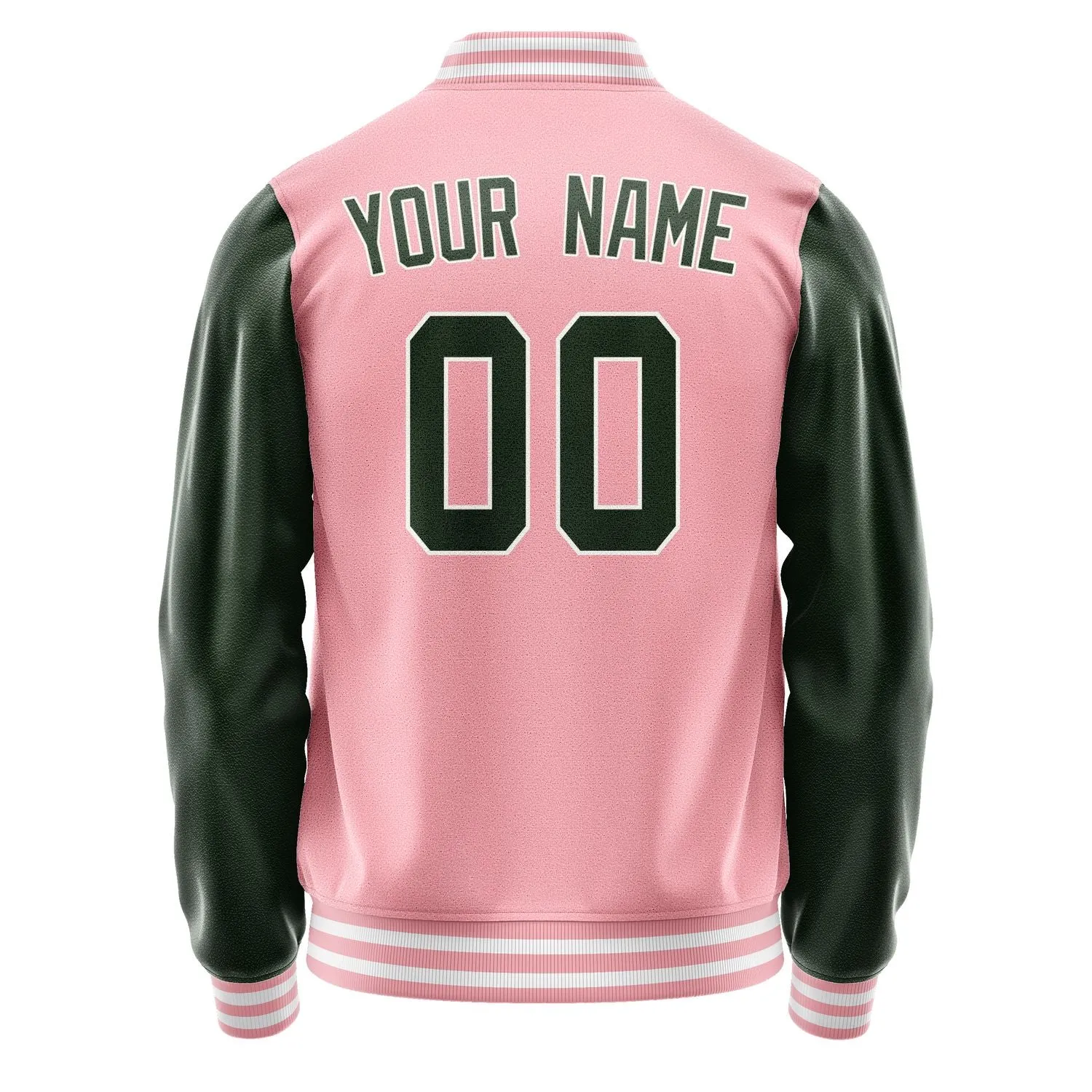Custom Light Pink Dark Green Jacket sold by Tailorly product image thumbnail 3