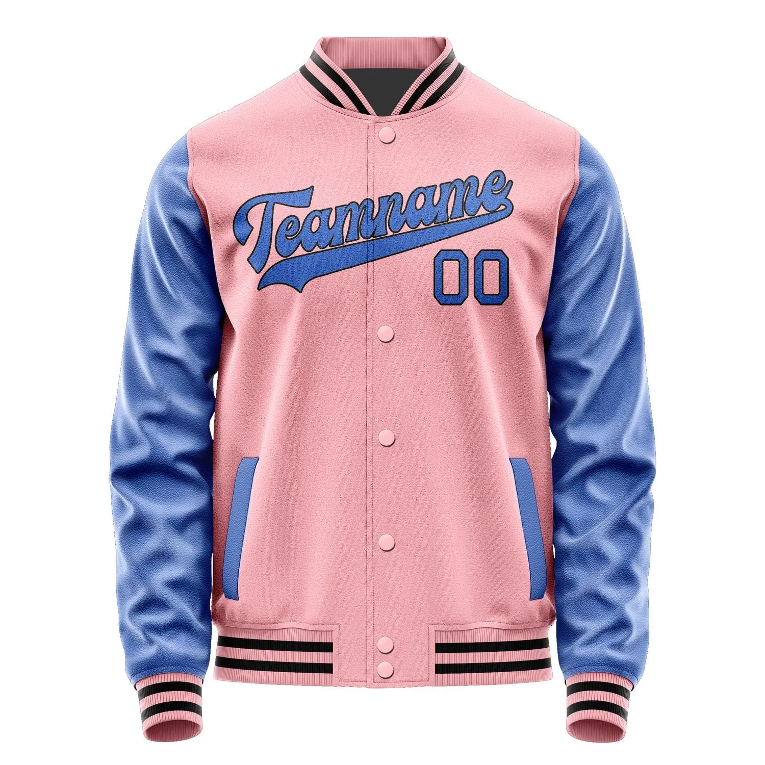 Custom Light Pink Sky Blue Jacket sold by Tailorly product image thumbnail 4