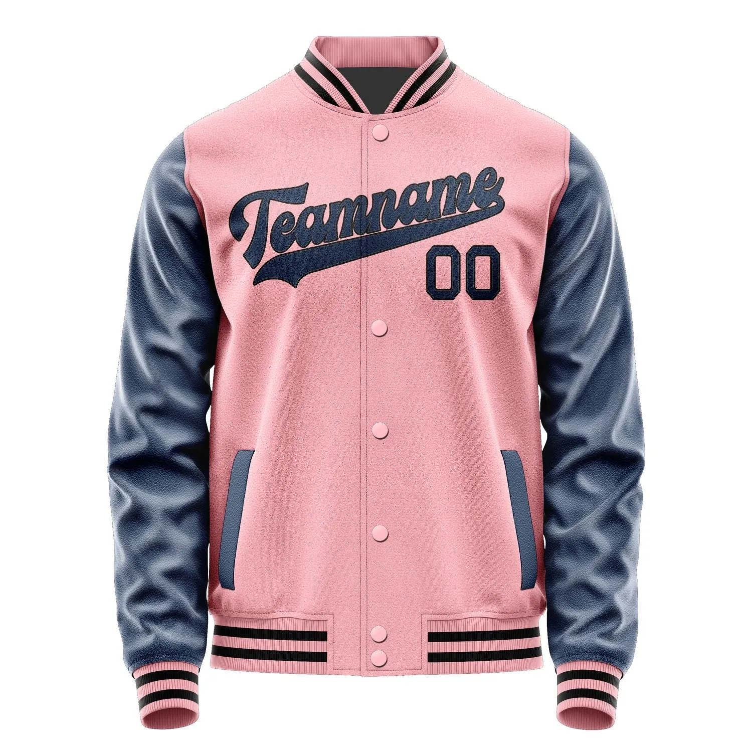 Custom Light Pink Blue Jacket sold by Tailorly product image thumbnail 4