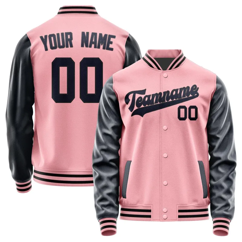 Custom Light Pink Navy Jacket sold by Tailorly
