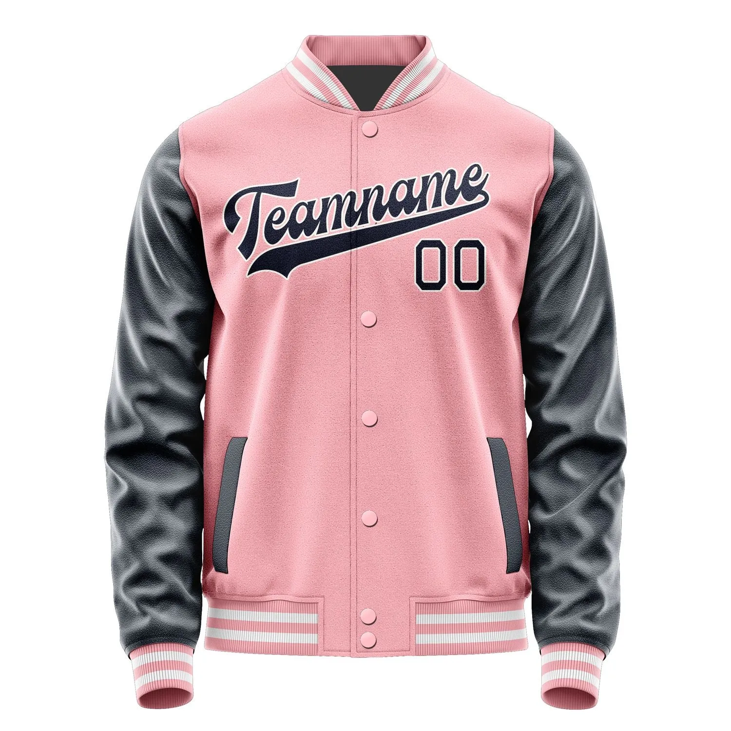 Custom Light Pink Navy Jacket sold by Tailorly product image thumbnail 4