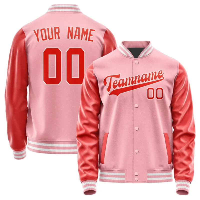 Custom Light Pink Orange Red Jacket sold by Tailorly