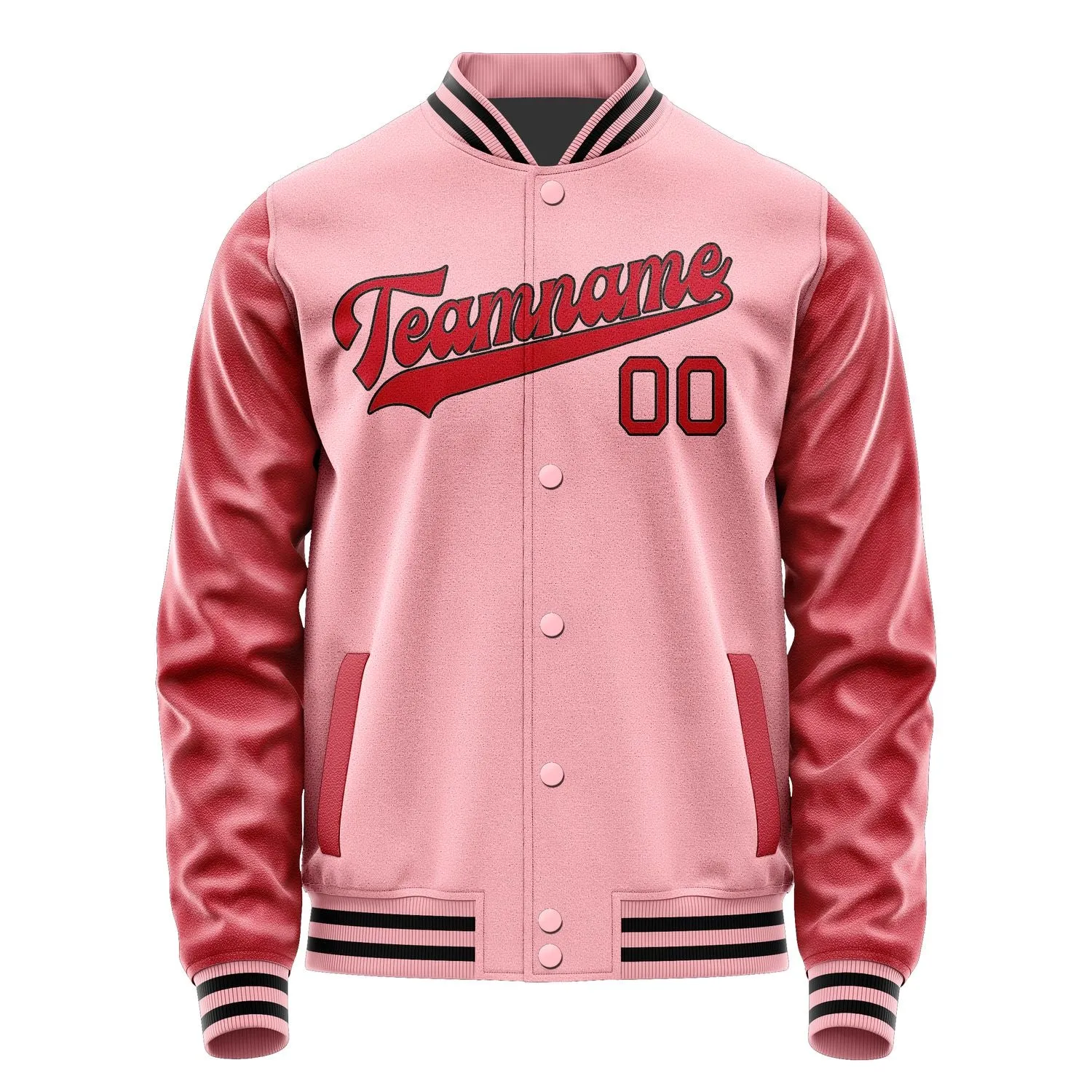 Custom Light Pink Red Jacket sold by Tailorly product image thumbnail 4
