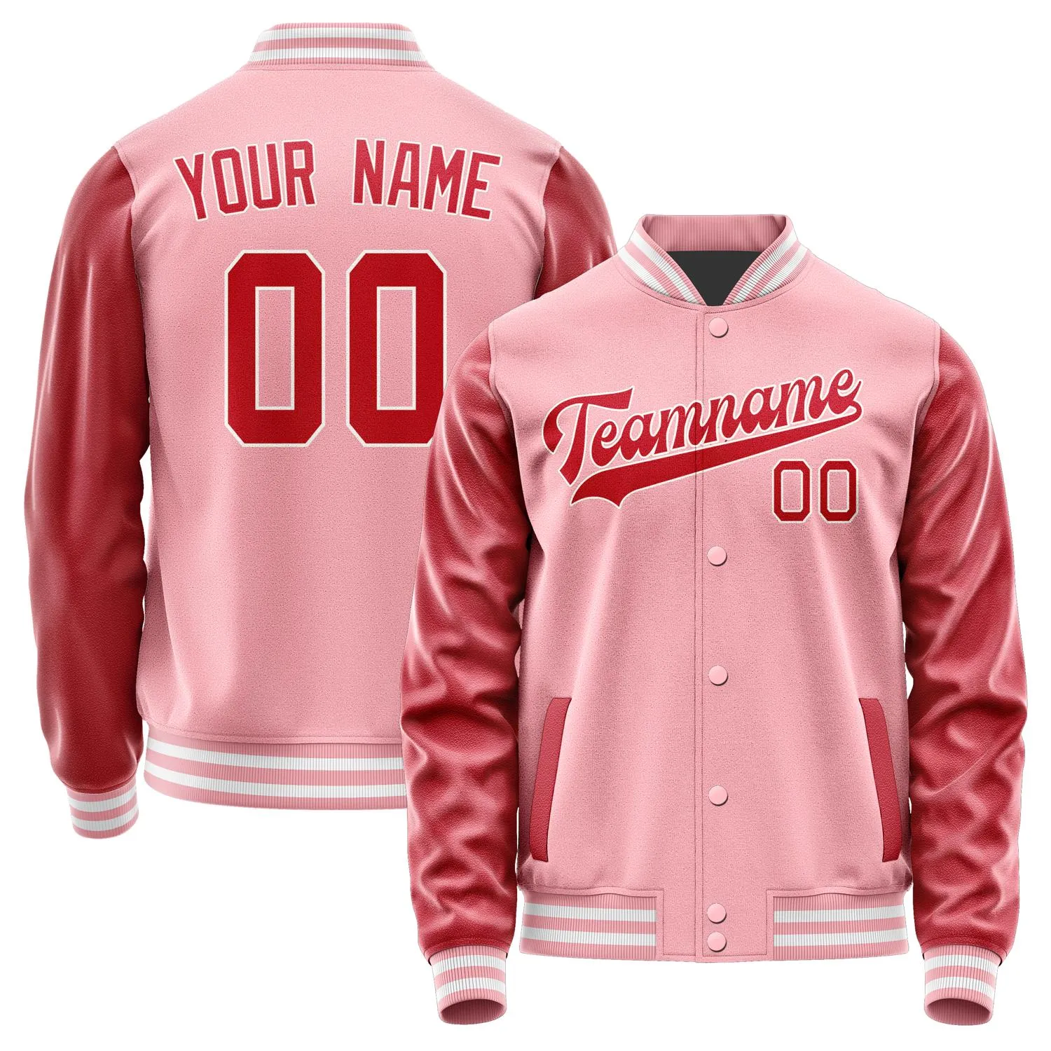 Custom Light Pink Red Jacket sold by Tailorly