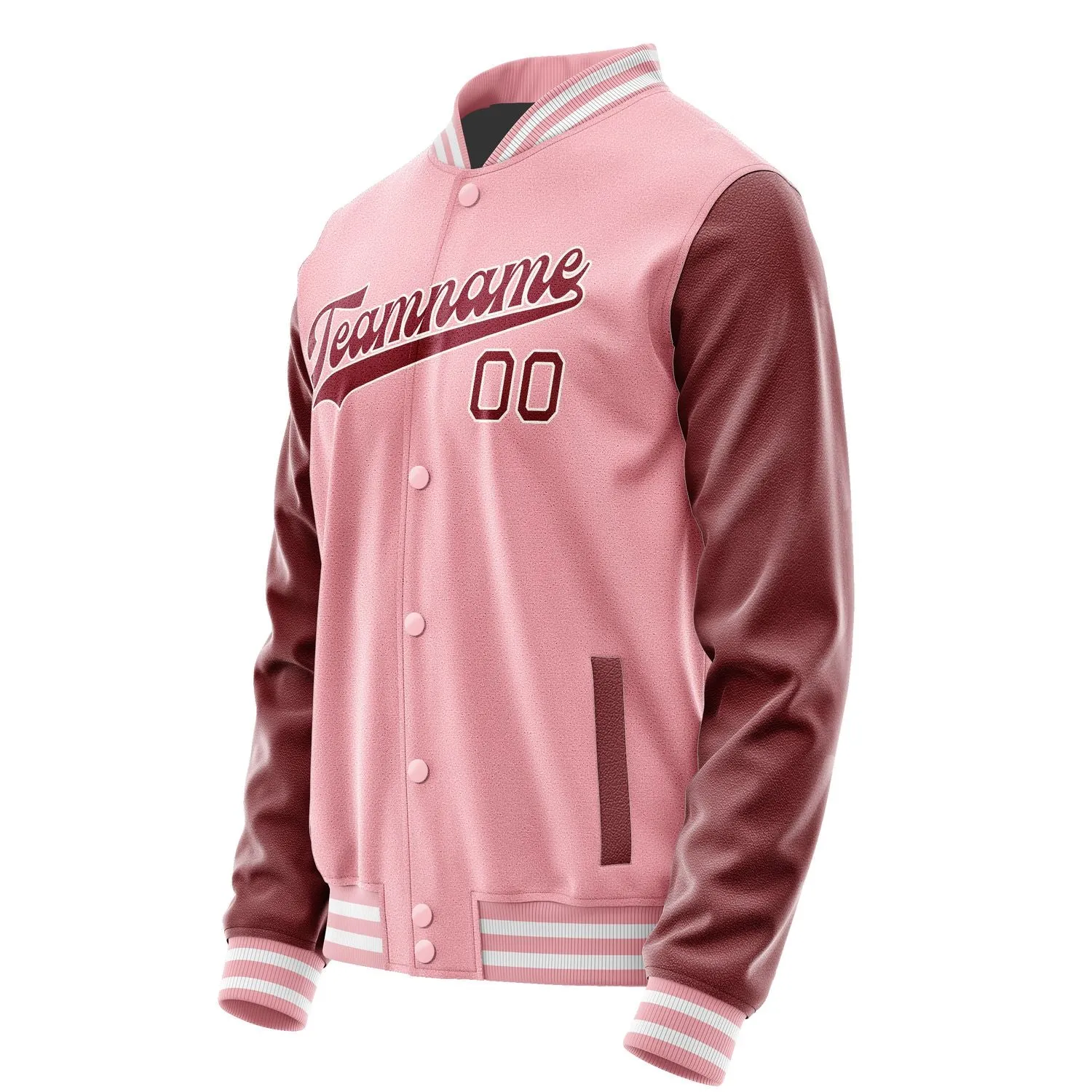 Custom Light Pink Crimson Red Jacket sold by Tailorly product image thumbnail 2