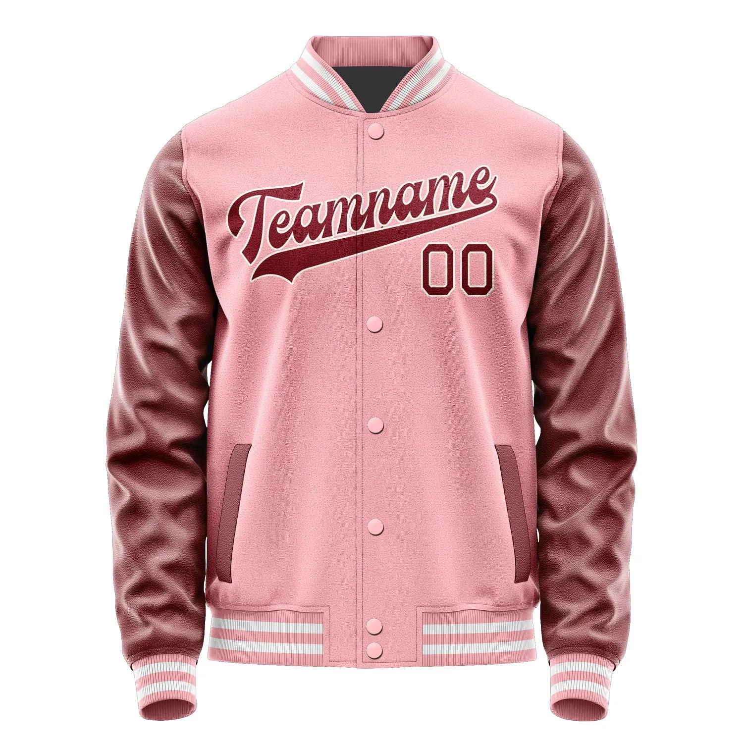 Custom Light Pink Crimson Red Jacket sold by Tailorly product image thumbnail 4
