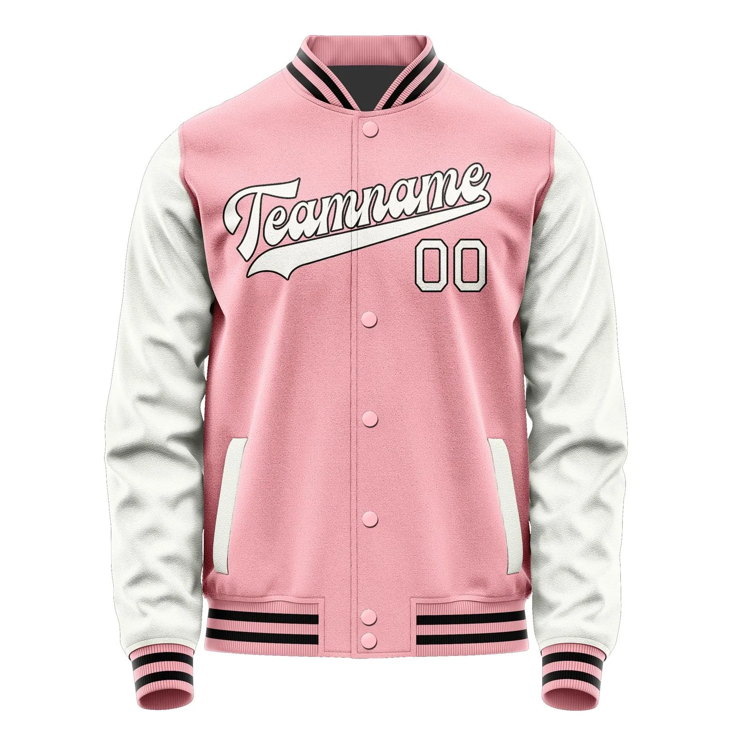 Custom Light Pink White Jacket sold by Tailorly product image thumbnail 4