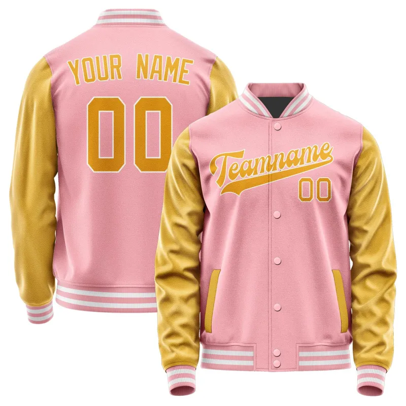 Custom Light Pink Yellow Jacket sold by Tailorly