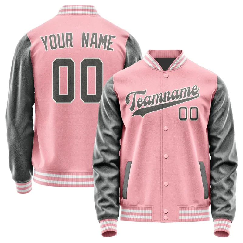 Custom Light Pink Dark Grey Jacket sold by Tailorly