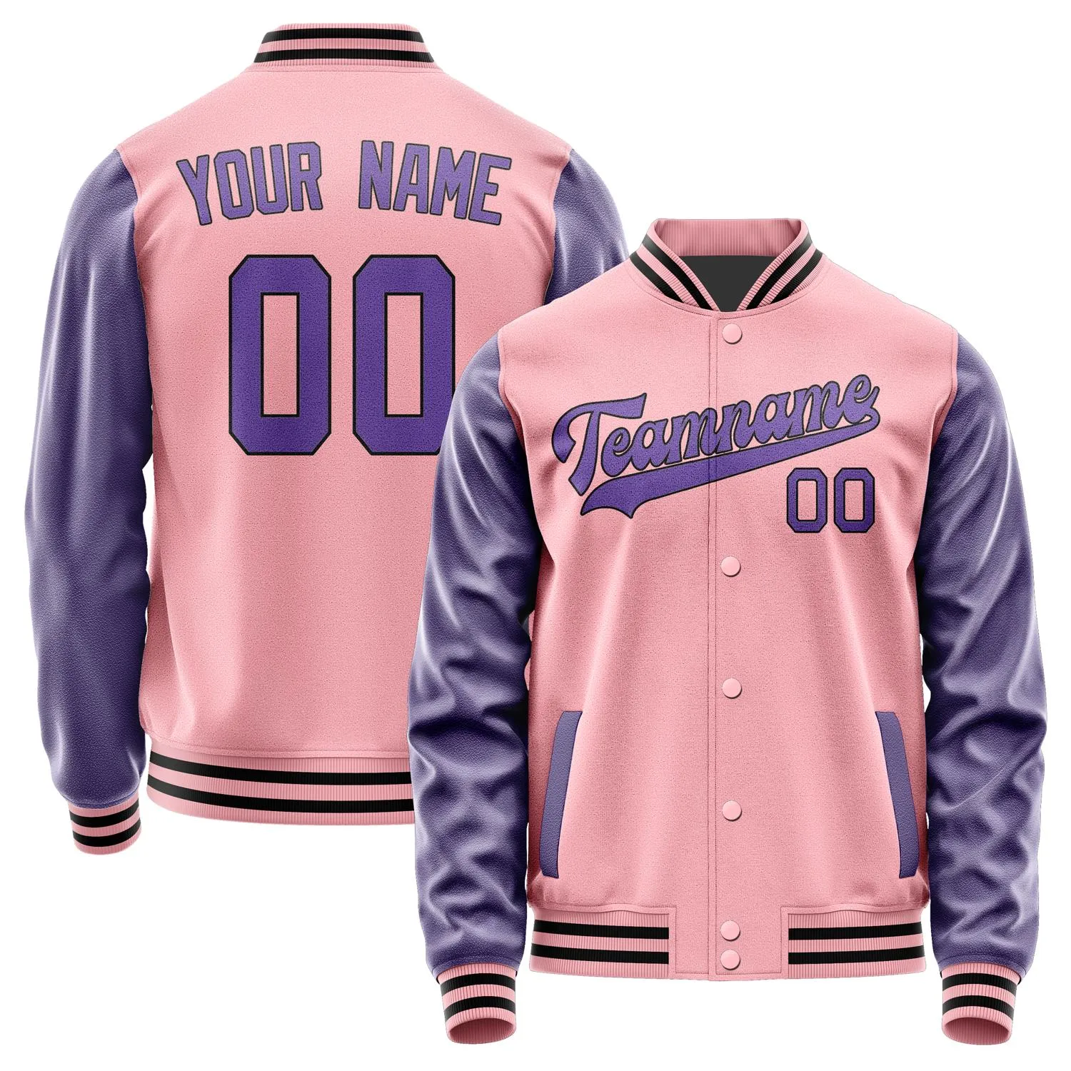 Custom Light Pink Light Purple Jacket sold by Tailorly