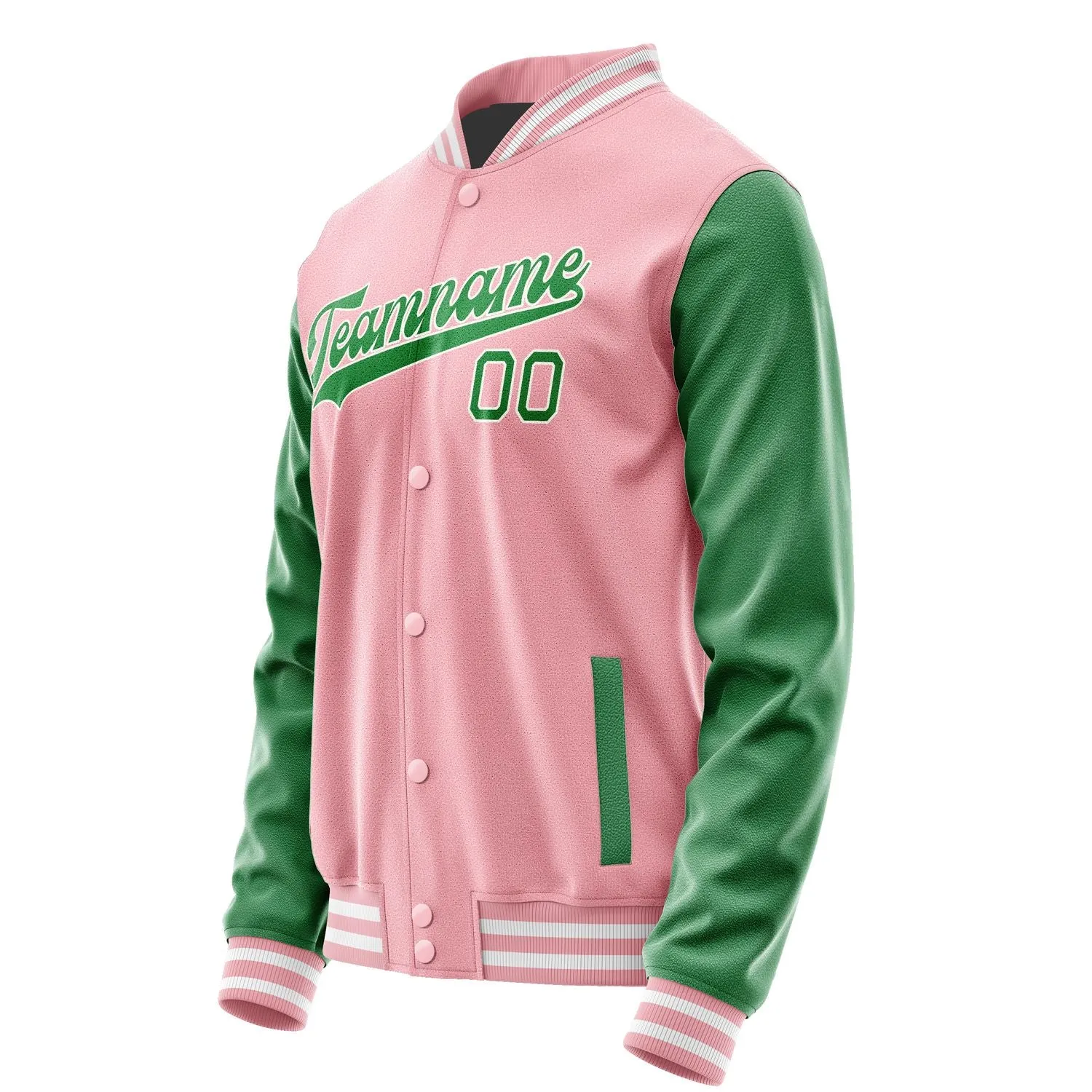 Custom Light Pink Emerald Green Jacket sold by Tailorly product image thumbnail 2