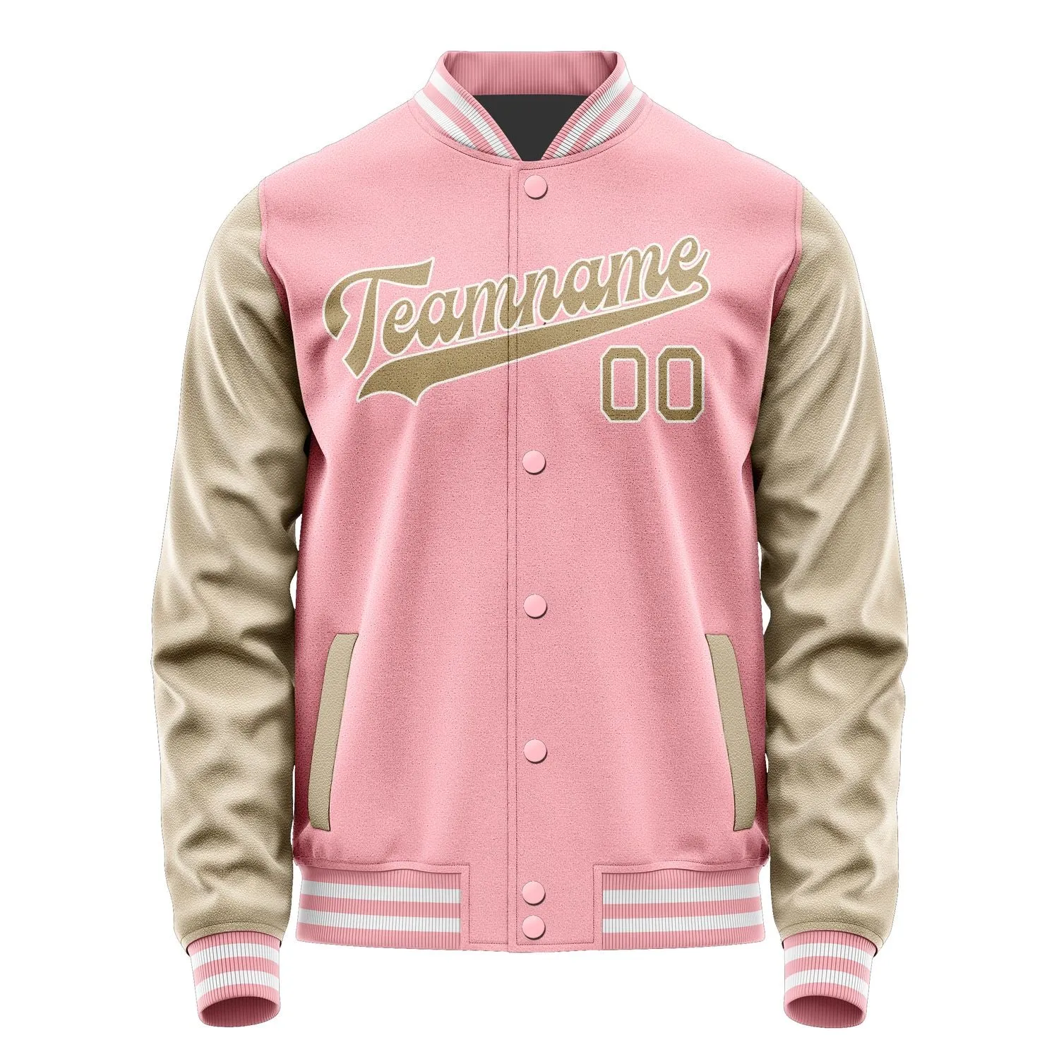 Custom Light Pink Light Khaki Jacket sold by Tailorly product image thumbnail 4