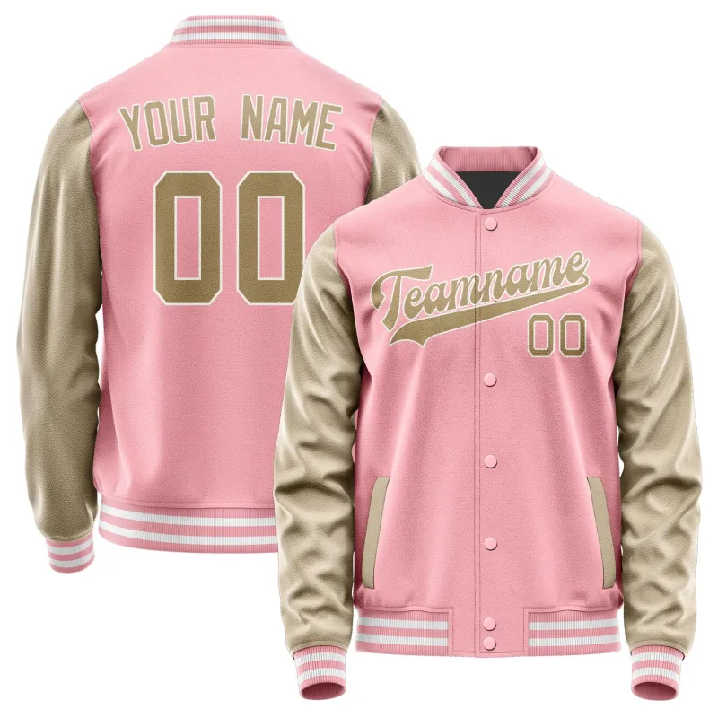 Custom Light Pink Light Khaki Jacket sold by Tailorly