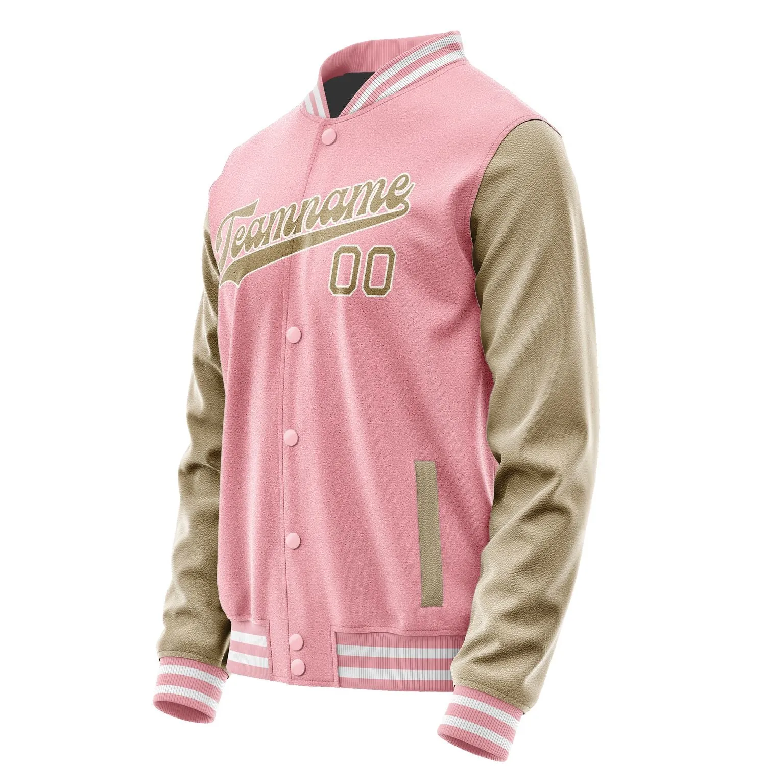 Custom Light Pink Light Khaki Jacket sold by Tailorly product image thumbnail 2