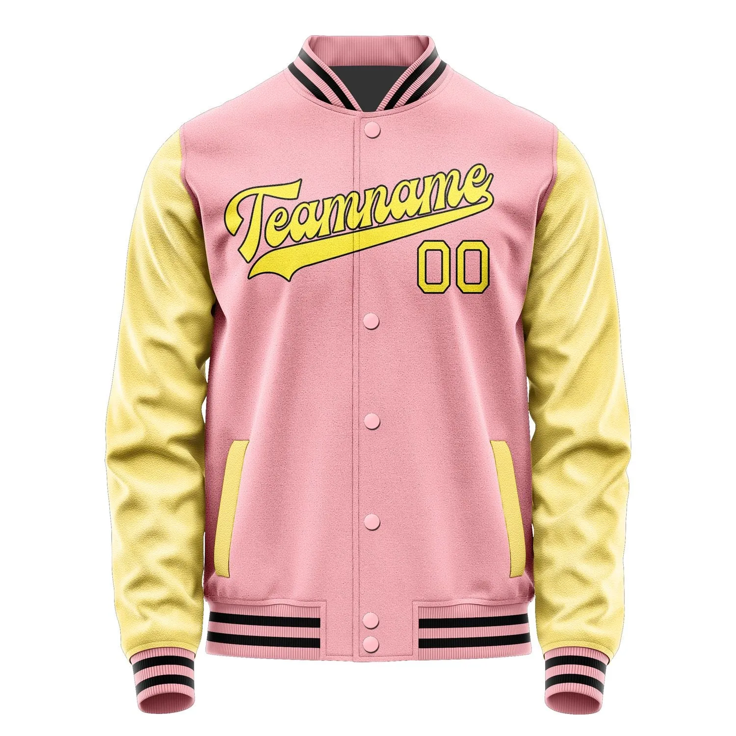 Custom Light Pink Light Yellow Jacket sold by Tailorly product image thumbnail 4