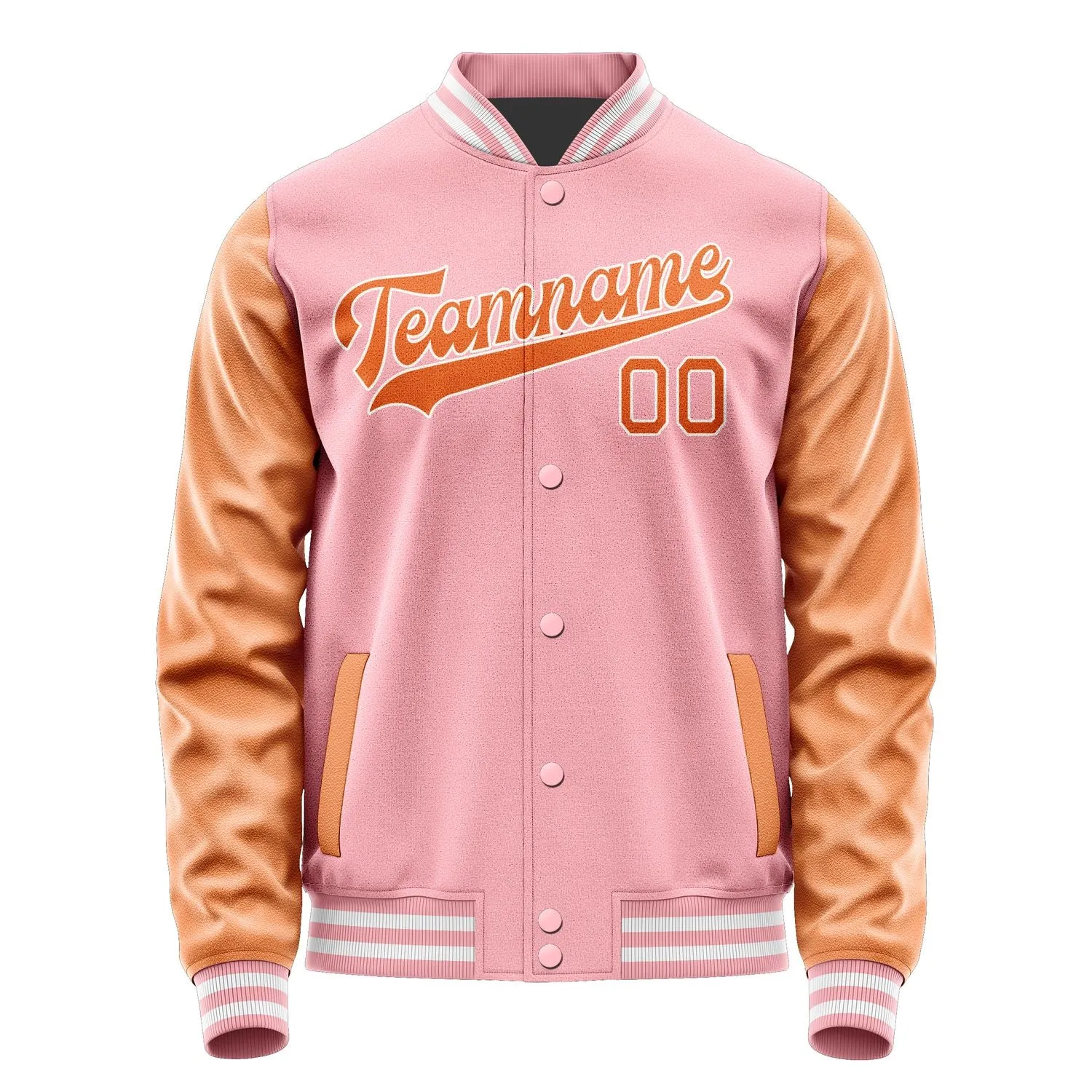Custom Light Pink Orange Jacket sold by Tailorly product image thumbnail 4