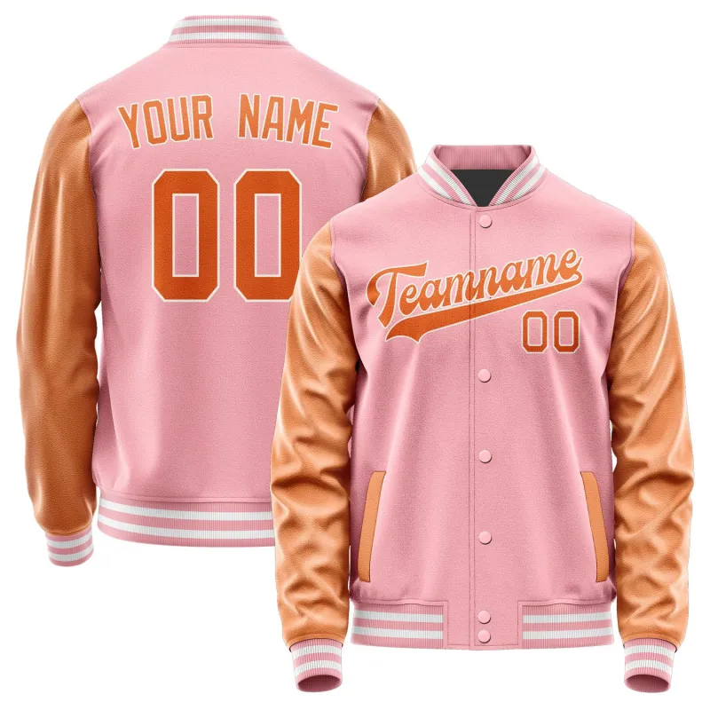 Custom Light Pink Orange Jacket sold by Tailorly