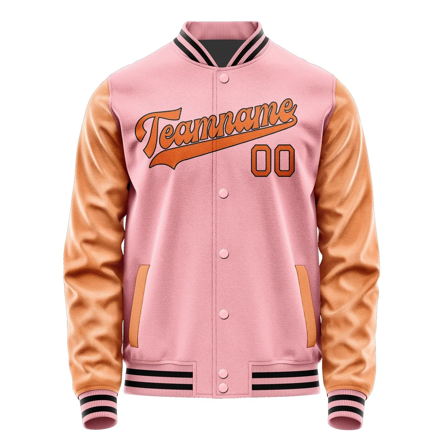 Custom Light Pink Orange Jacket sold by Tailorly product image thumbnail 4