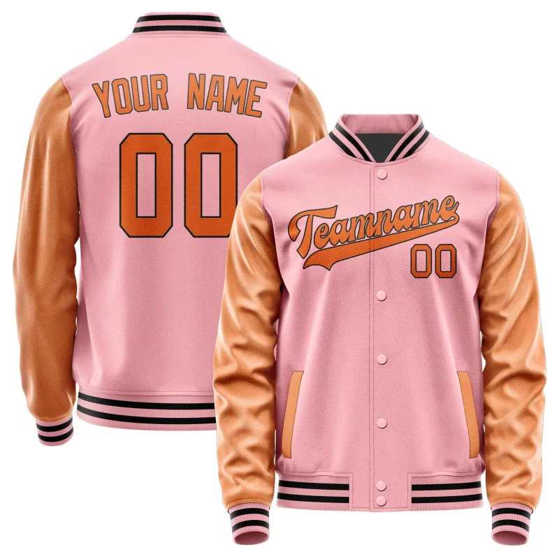 Custom Light Pink Orange Jacket sold by Tailorly