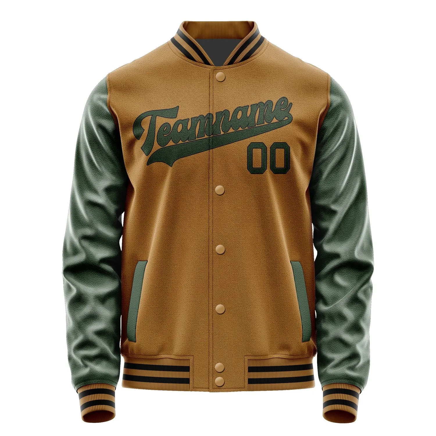 Custom Khaki Dark Green Jacket sold by Tailorly product image thumbnail 4