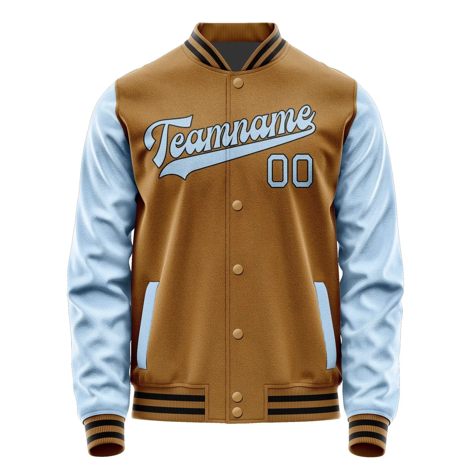 Custom Khaki Light Blue Jacket sold by Tailorly product image thumbnail 4