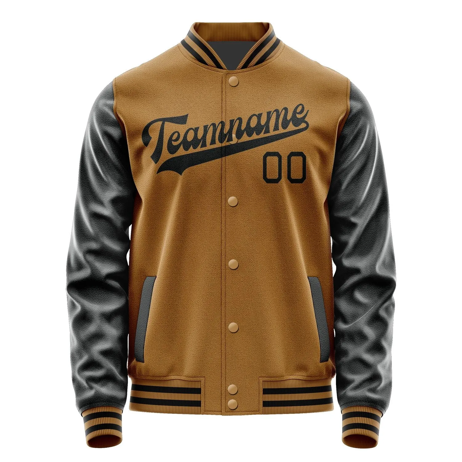 Custom Khaki Black Jacket sold by Tailorly product image thumbnail 4