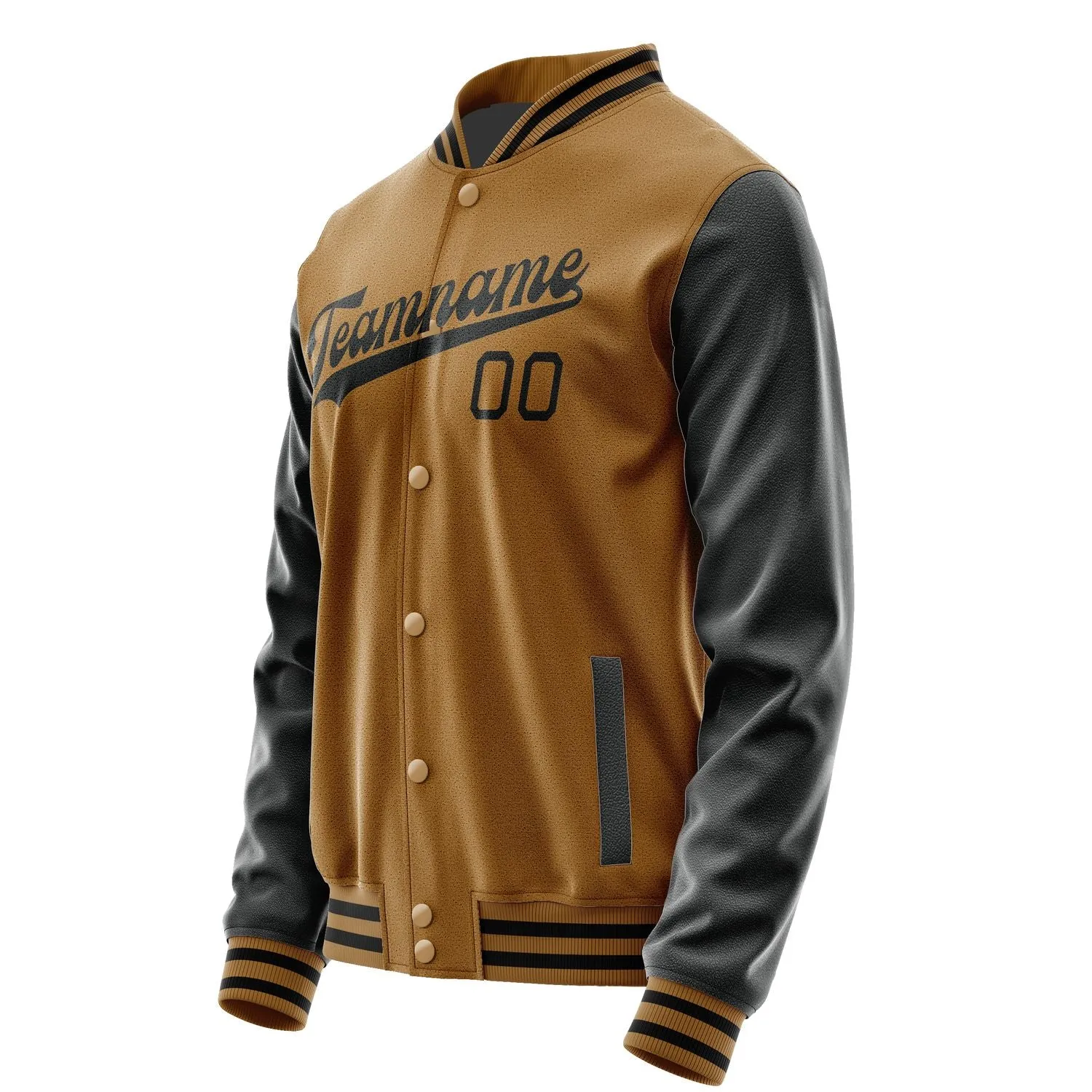 Custom Khaki Black Jacket sold by Tailorly product image thumbnail 2