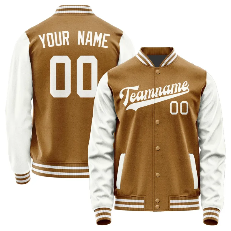 Custom Khaki White Jacket sold by Tailorly