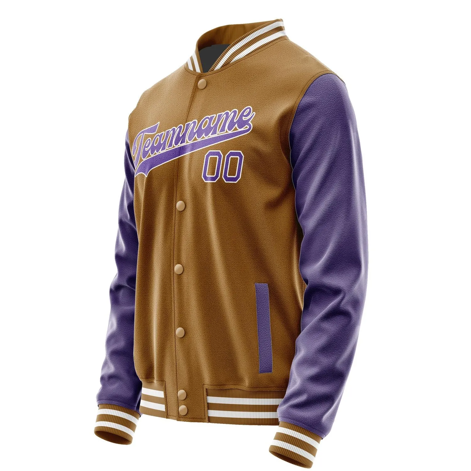 Custom Khaki Light Purple Jacket sold by Tailorly product image thumbnail 2