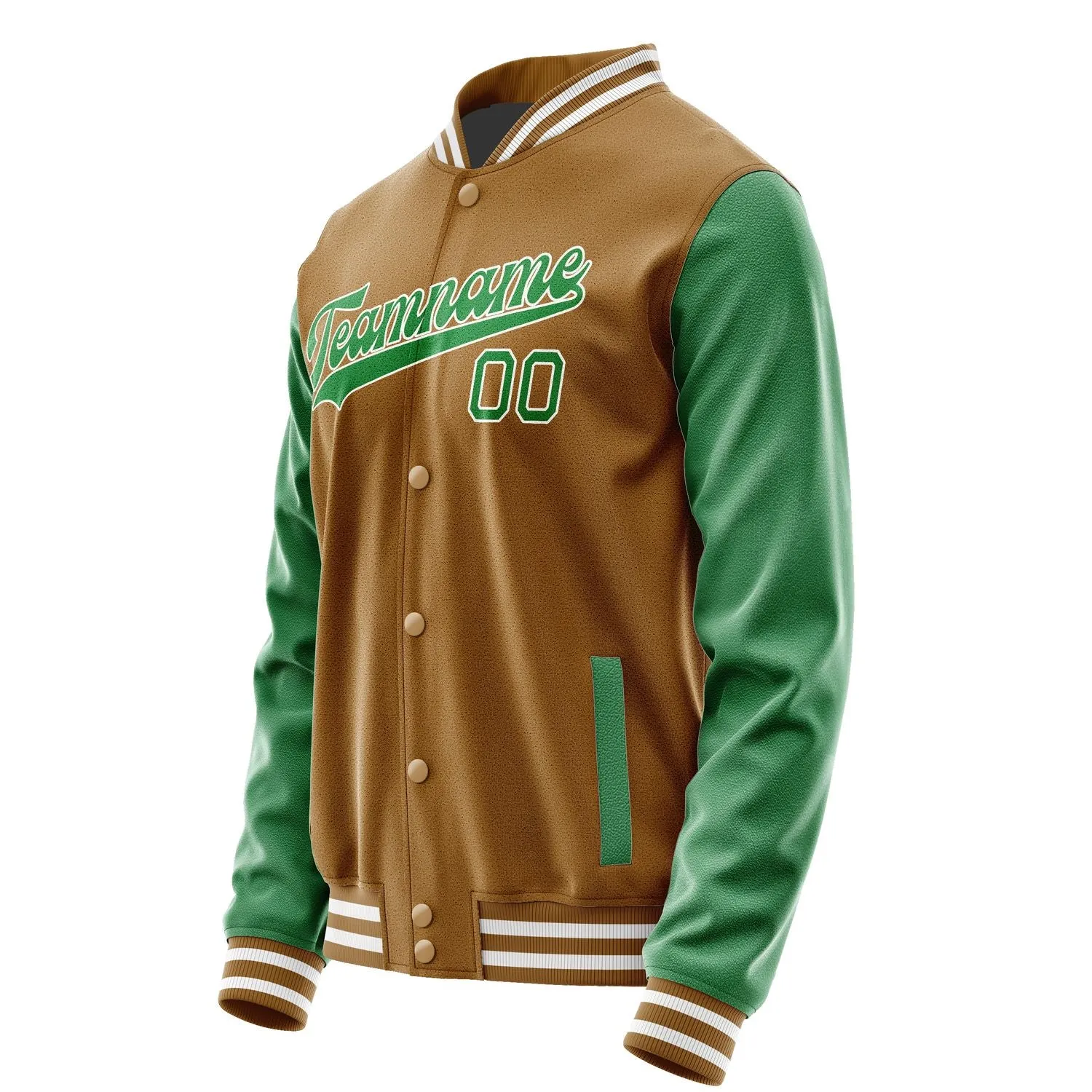 Custom Khaki Emerald Green Jacket sold by Tailorly product image thumbnail 2