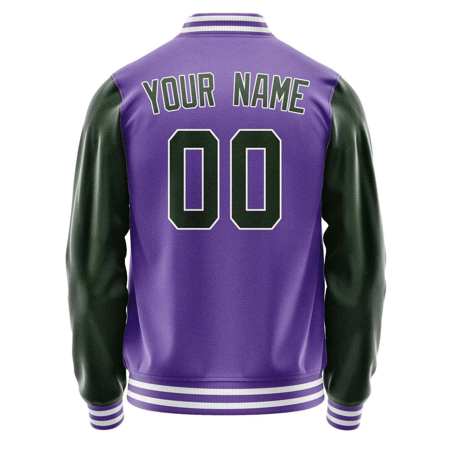 Custom Light Purple Dark Green Jacket sold by Tailorly product image thumbnail 3