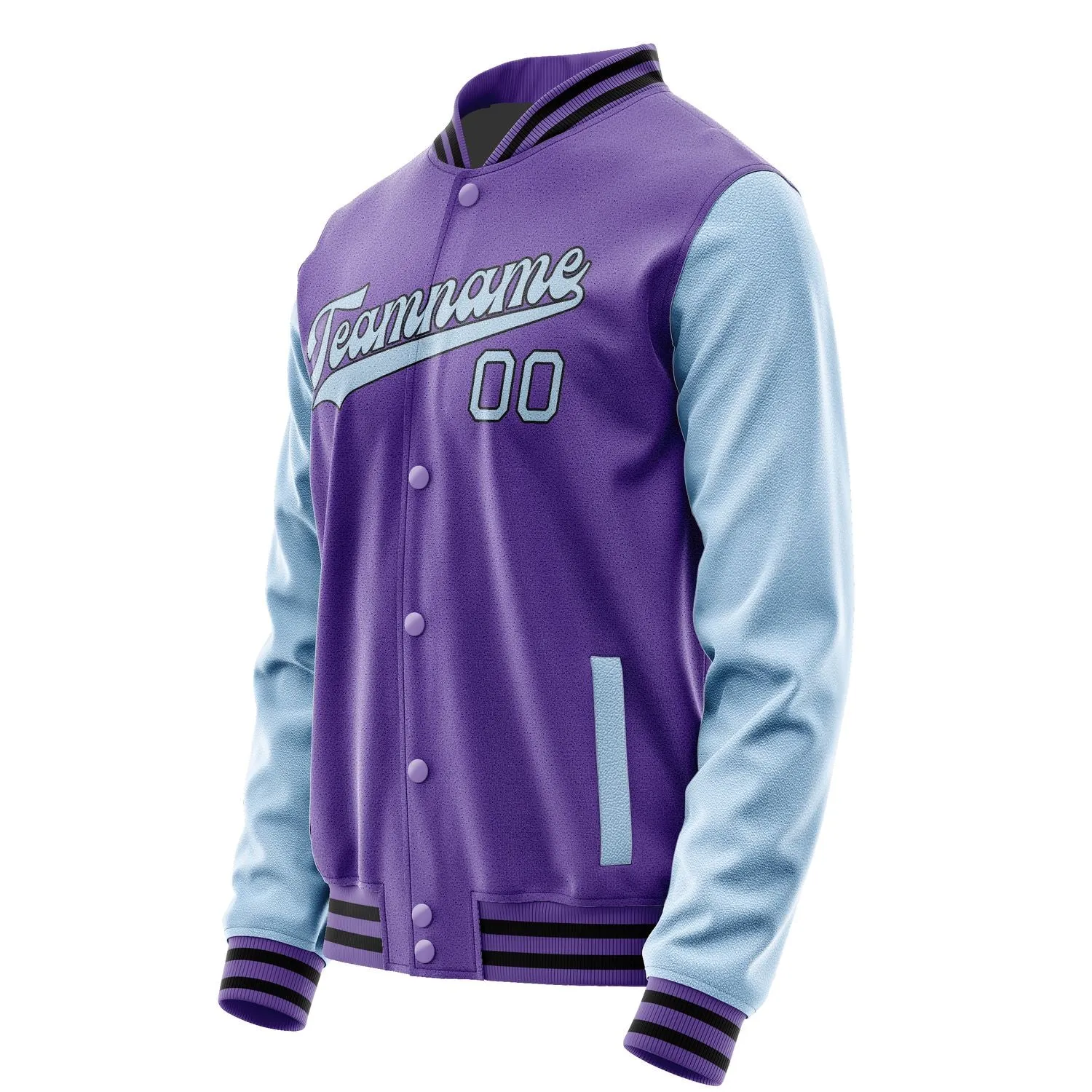 Custom Light Purple Light Blue Jacket sold by Tailorly product image thumbnail 2