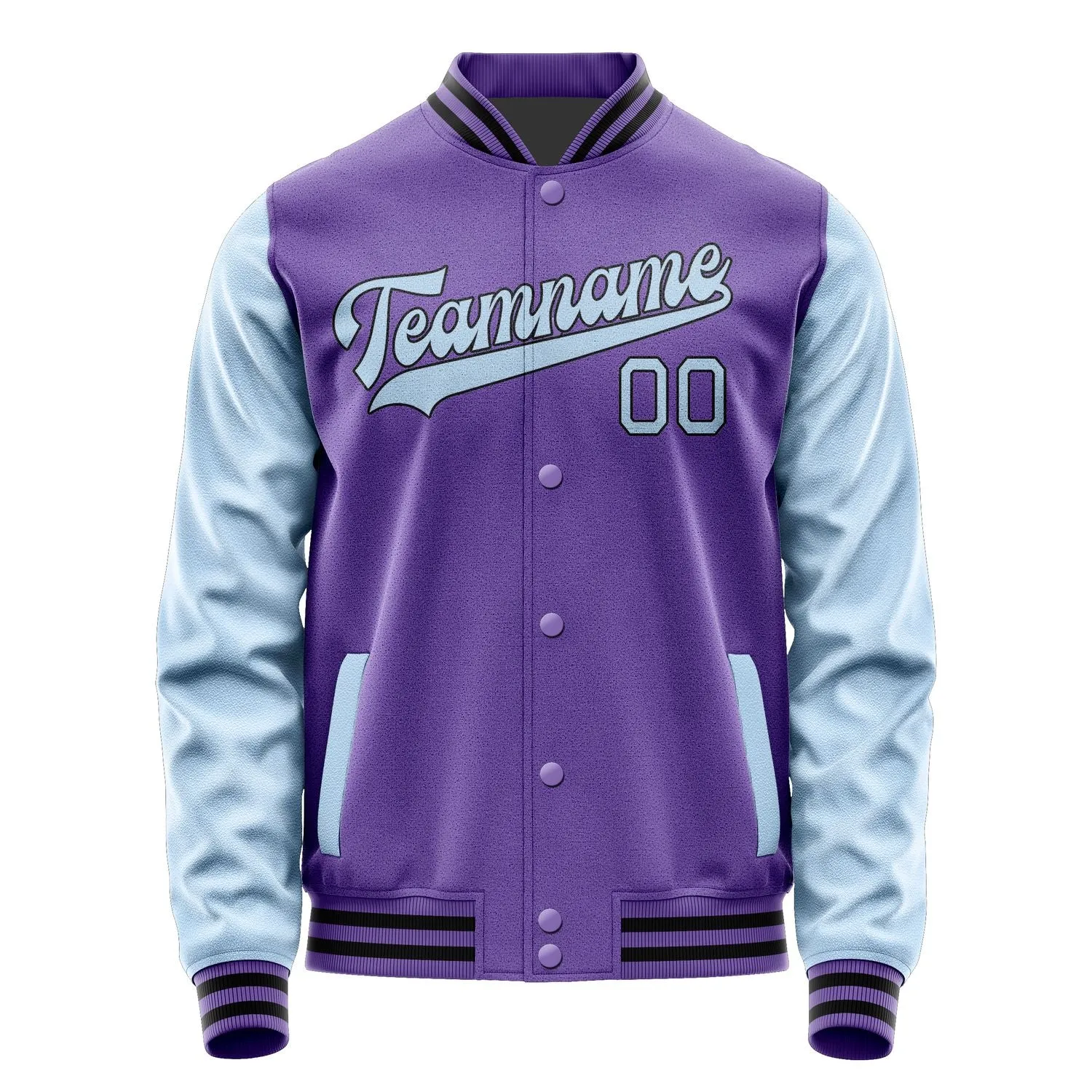 Custom Light Purple Light Blue Jacket sold by Tailorly product image thumbnail 4