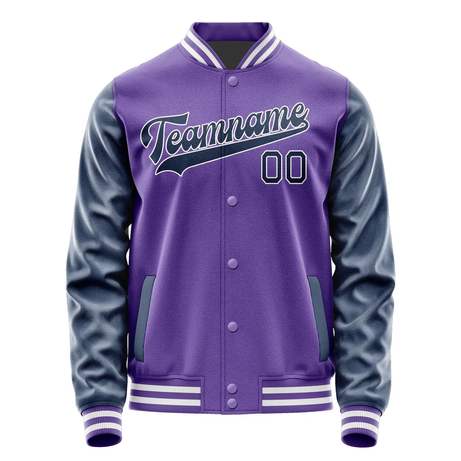 Custom Light Purple Blue Jacket sold by Tailorly product image thumbnail 4