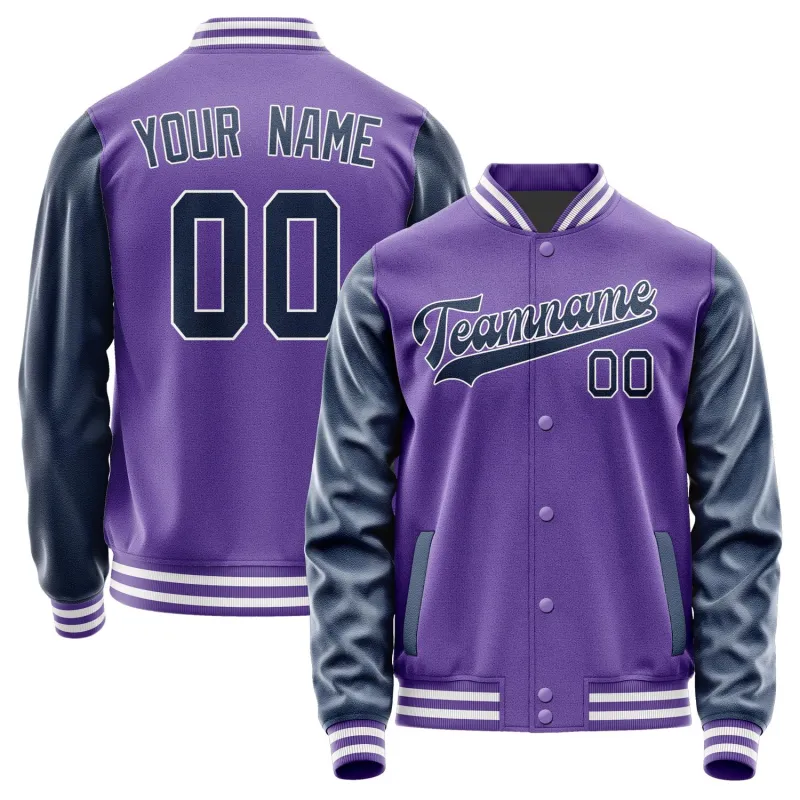 Custom Light Purple Blue Jacket sold by Tailorly