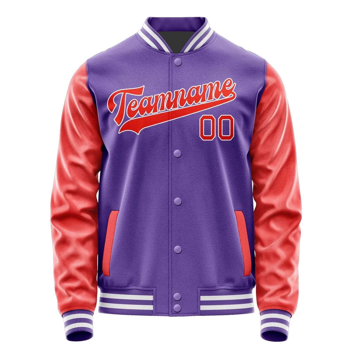 Custom Light Purple Orange Red Jacket sold by Tailorly product image thumbnail 4