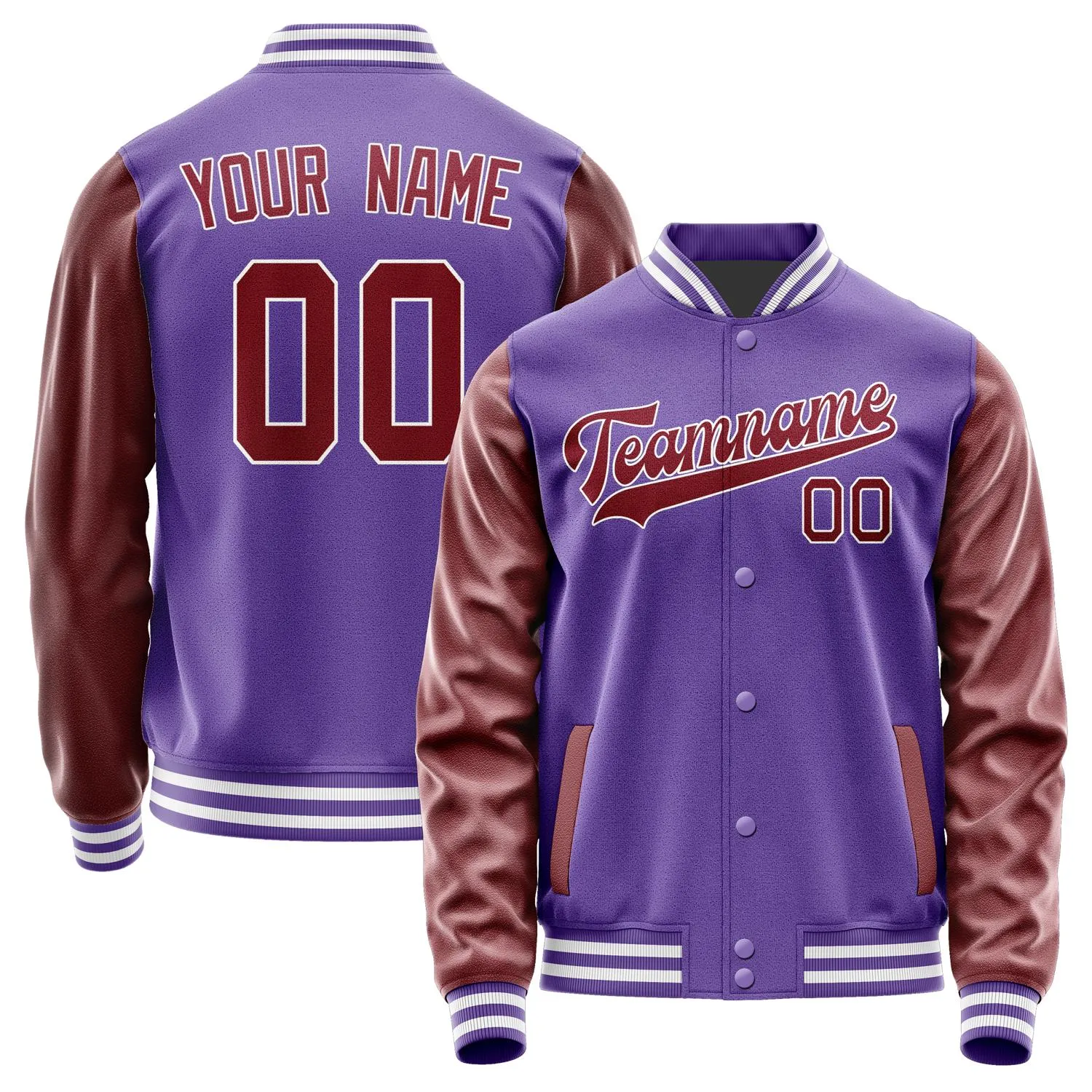 Custom Light Purple Crimson Red Jacket sold by Tailorly