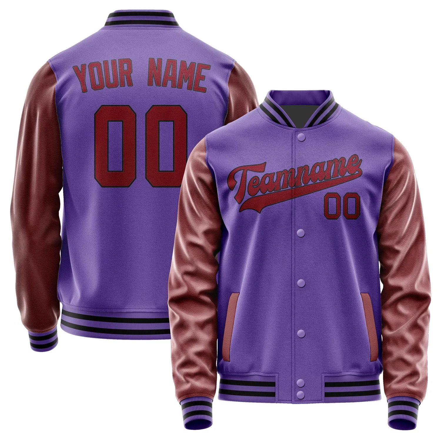 Custom Light Purple Crimson Red Jacket sold by Tailorly