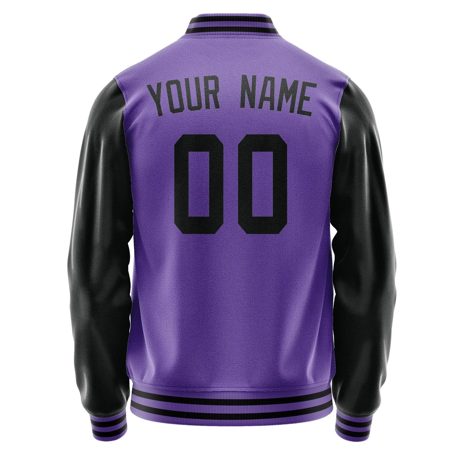 Custom Light Purple Black Jacket sold by Tailorly product image thumbnail 3