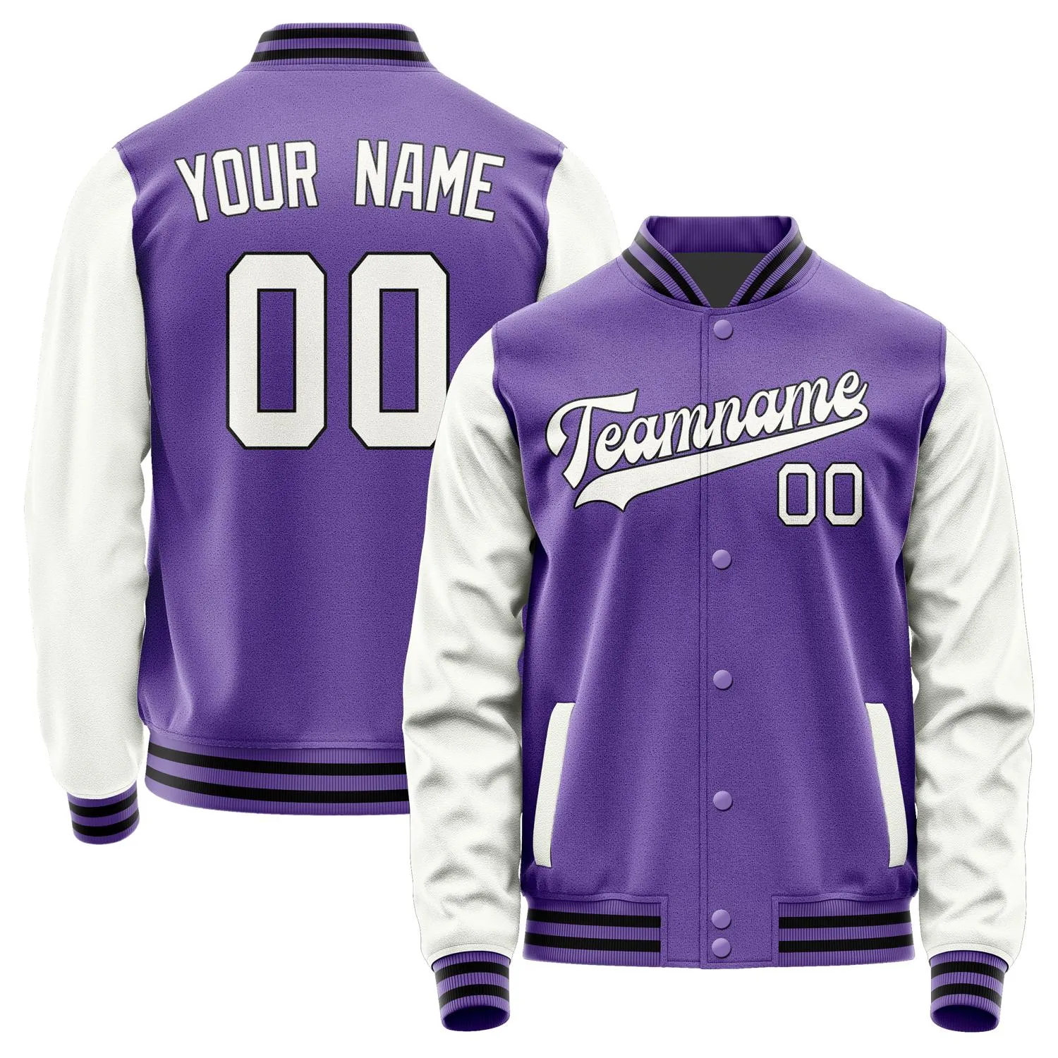 Custom Light Purple White Jacket sold by Tailorly
