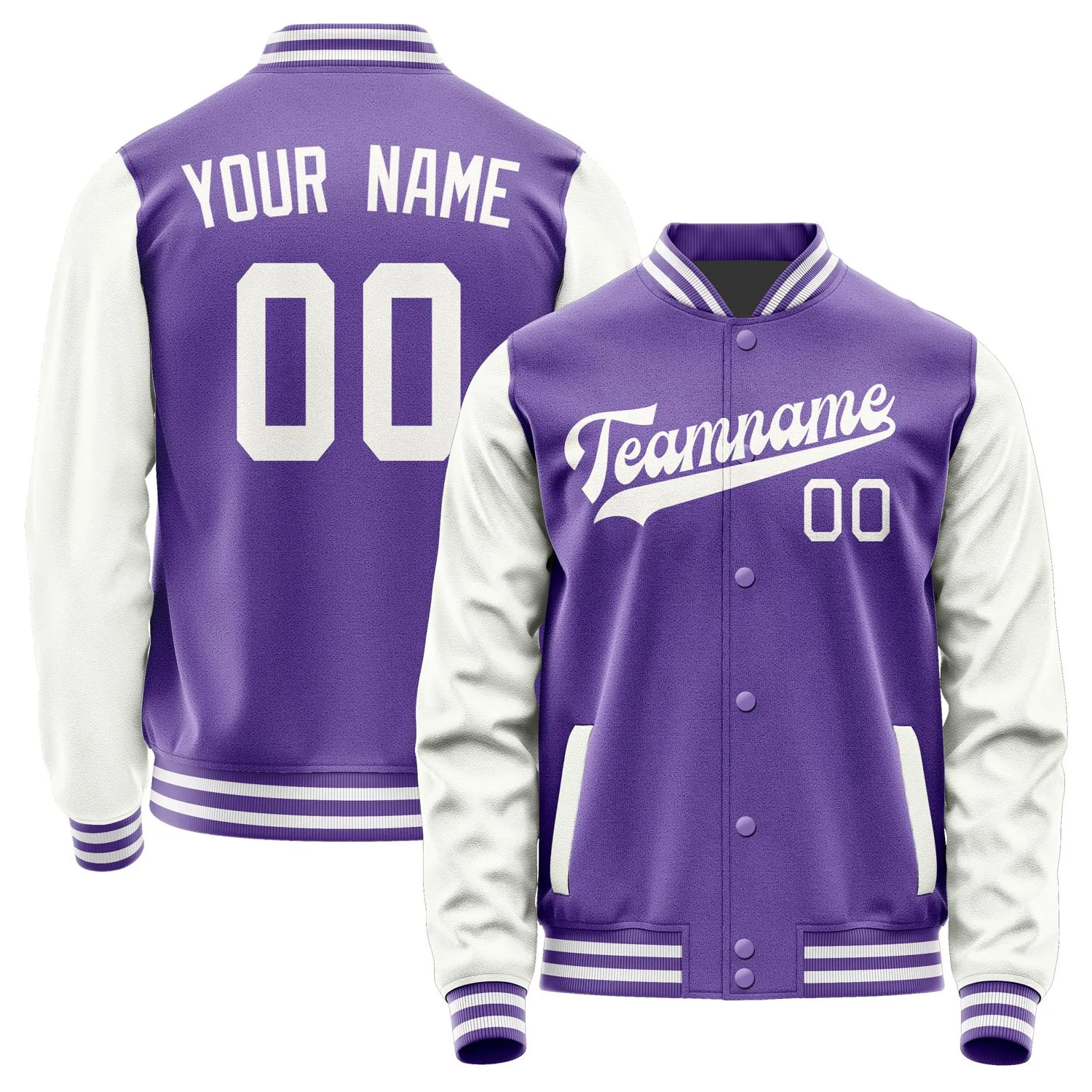 Custom Light Purple White Jacket sold by Tailorly