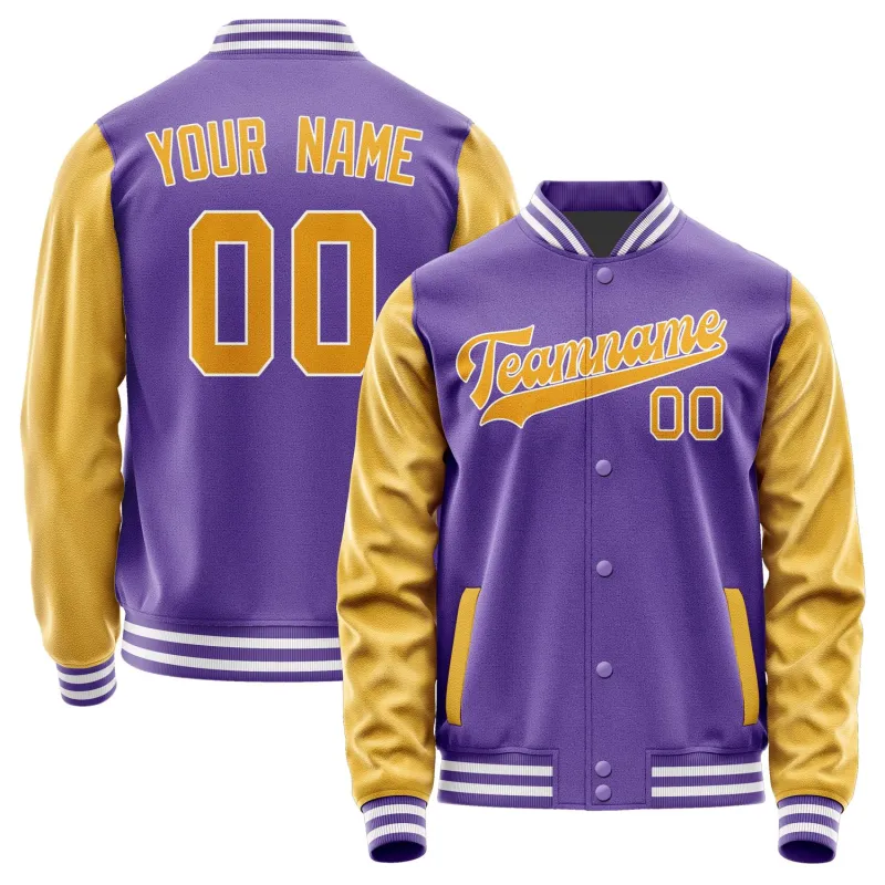 Custom Light Purple Yellow Jacket sold by Tailorly