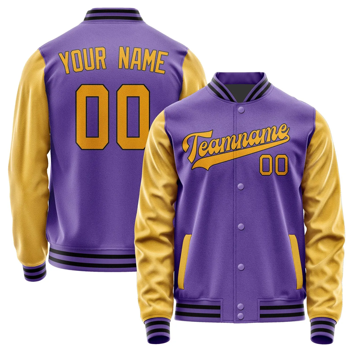 Custom Light Purple Yellow Jacket sold by Tailorly