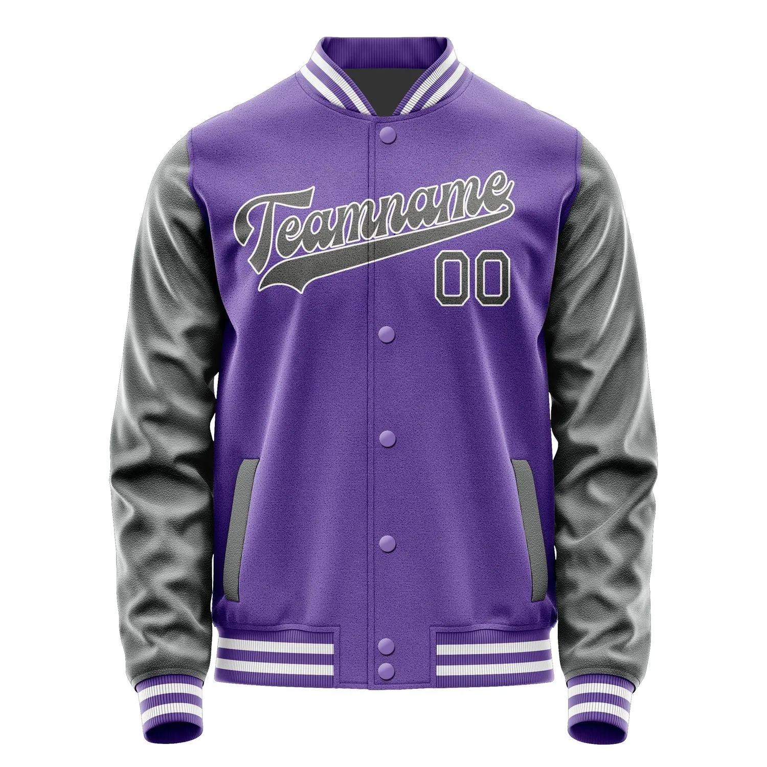 Custom Light Purple Dark Grey Jacket sold by Tailorly product image thumbnail 4