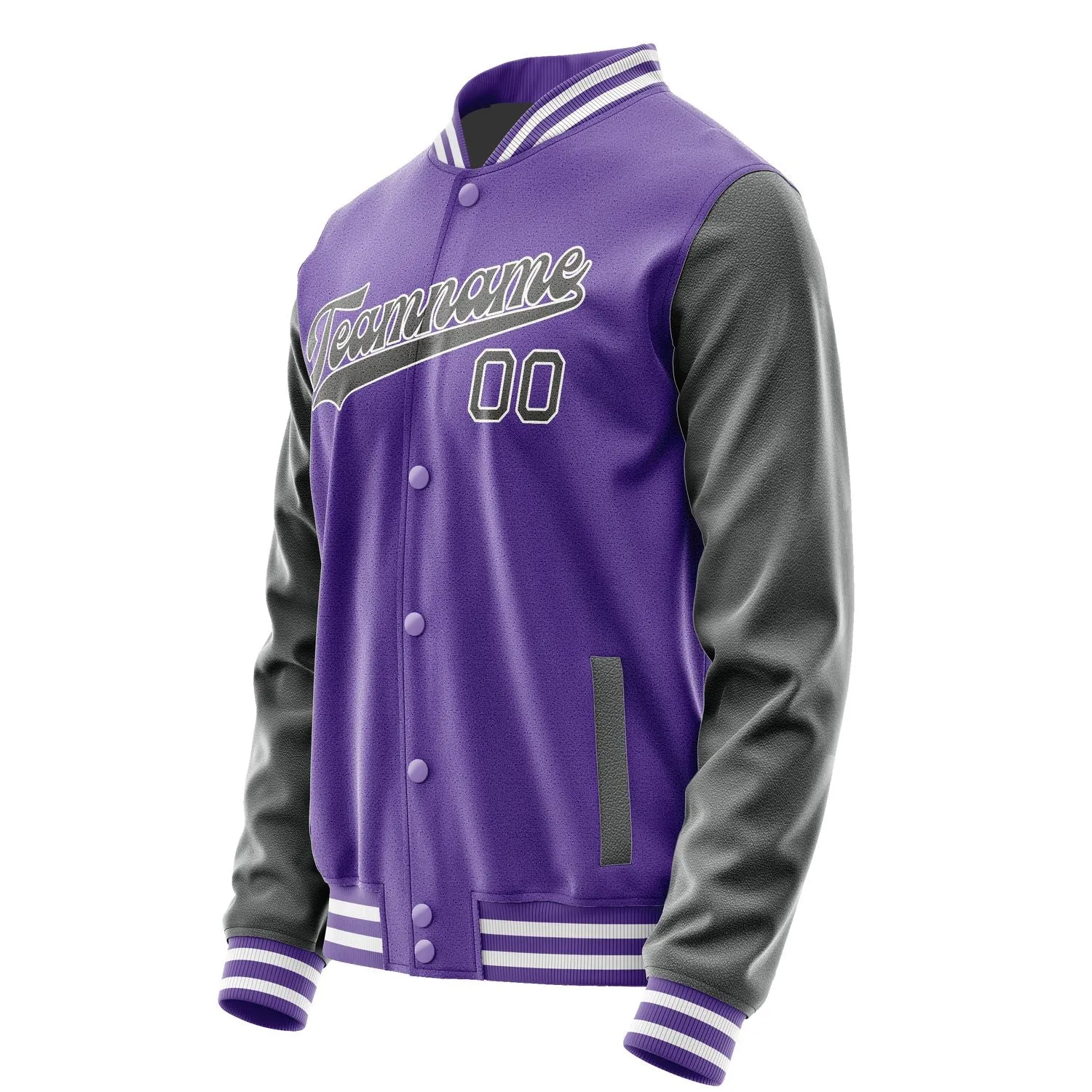 Custom Light Purple Dark Grey Jacket sold by Tailorly product image thumbnail 2