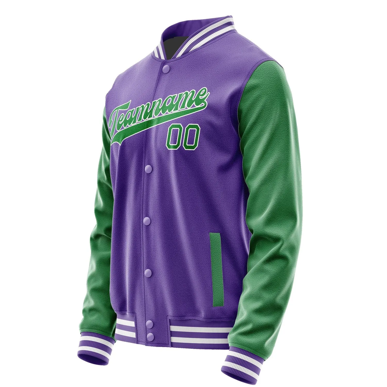 Custom Light Purple Emerald Green Jacket sold by Tailorly product image thumbnail 2